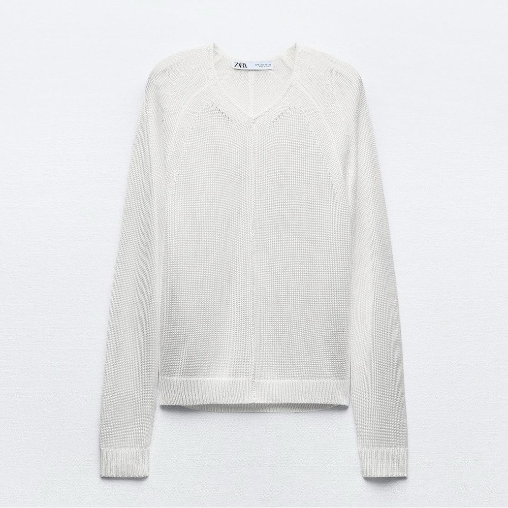 Zara White Knit Sweater